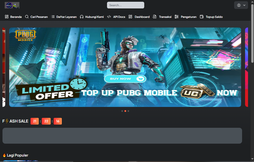 WEBSITE TOP UP GAME